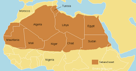 The Sahara Desert gets larger every year based on a phenomenon called 